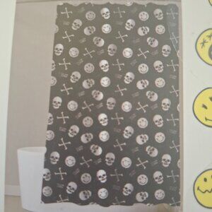 Smiles and Skulls Fabric Shower Curtain
